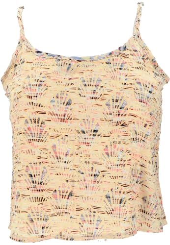 GURU SHOP Top corto de tirantes para mujer, diseño de saree, vainilla, 38