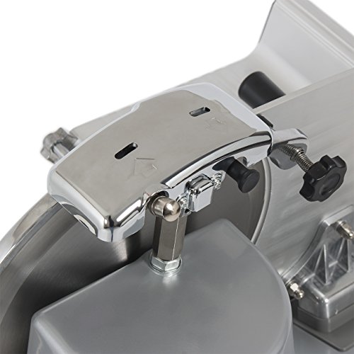 Della 10" Premium Chromium-plated Carbon Steel Blade Electric Deli Meat Cheese Food Slicer Commercial and for Home use 250W