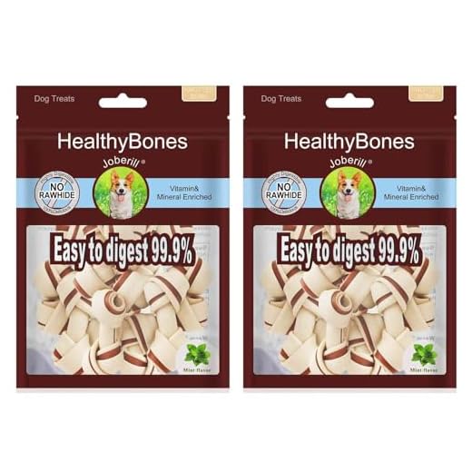 UrbanX HealthyBones Beef Rawhide Free Healthy Mini Chews for American Staffordshire Terrier and Other Med Terrier Dogs Great Foods for Training Rewards, 14 Count