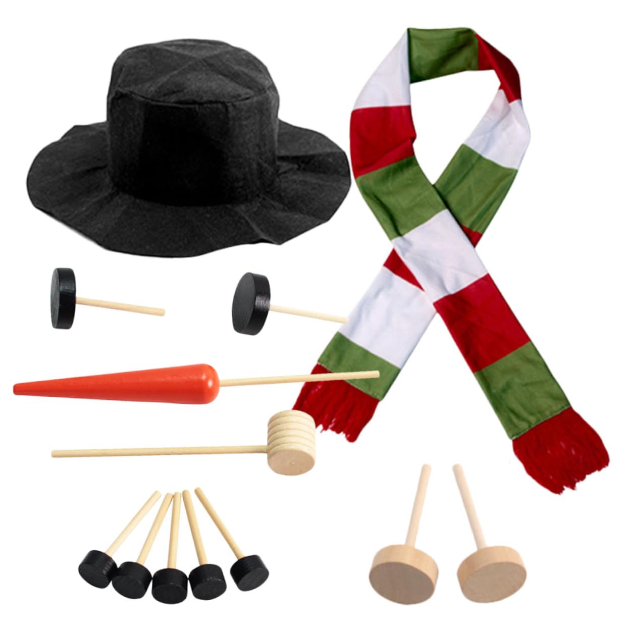 IMIKEYA 4 Sätze Schneemann Verkleiden Weihnachtsmann-Puppen Karotten-schneemann-Nase Schneemann Bausatz Selber Machen Schneemann-dekorationsset Schneemann-nasen-ergebnisse Winter Stoff