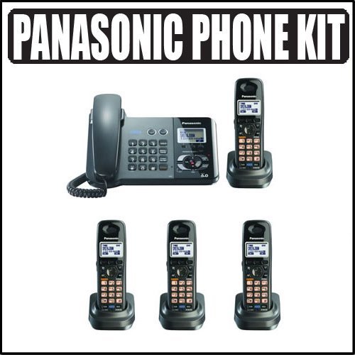 Panasonic 2Line DECT 6.0 Expandable Digital Corded/Cordless Answering System with 2 Handsets