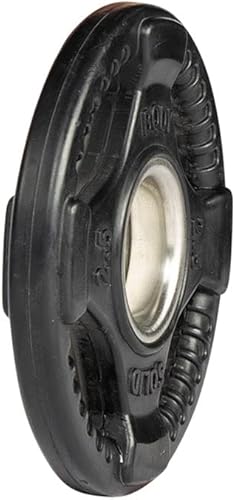 Miniatura 3 de Body-Solid Placa de peso olímpica con revestimiento de goma (1), con agarre antideslizante, perfecta para entrenamiento de fuerza, gimnasio en casa