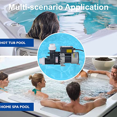 Image of Bath Pump, 1.0HP Hot Tub Bath Pump - LX Pump Motor 115V, 1.5 inch Port, 0.75KW Input Power - Compatible with OEM models (Model: WCA100)