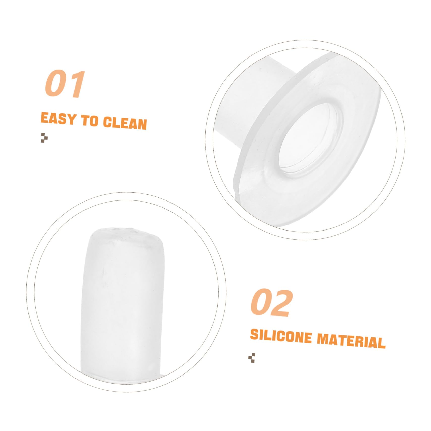 Abaodam 5pcs Calf Milk Nipple Soft Nursing Teat for Leakproof Design Spillage Pet Feeding Utensils for Young