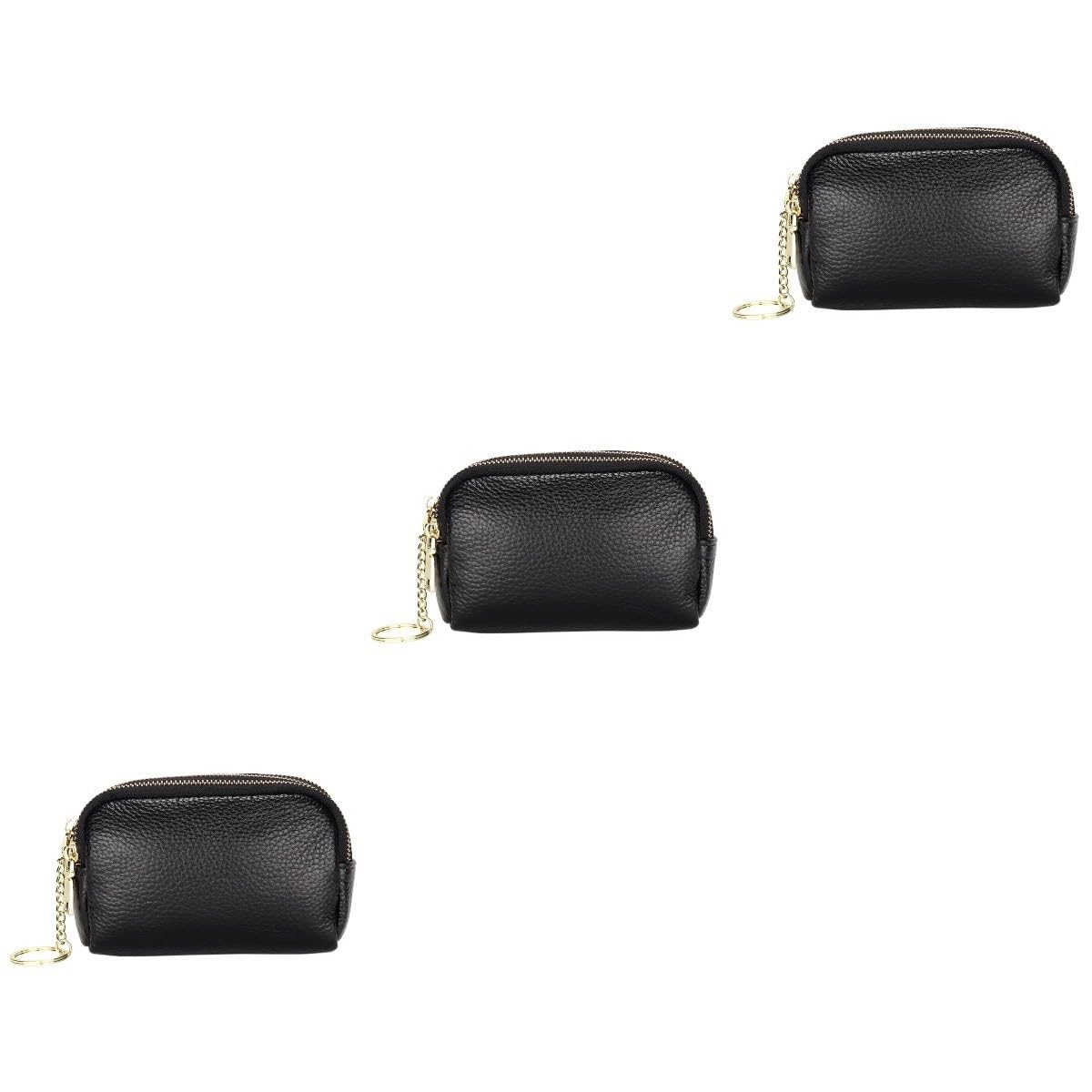 GALPADA 3 Piezas Cartera Billetera De Hombre Monedero Pequeño Billetera con Cremallera para Hombre as De Cuero Originales Cambiar a Bolsa De Monedas Piel Genuina