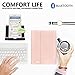 for iPad Keyboard Case iPad 10th Generation (2022) - Wireless Bluetooth Keyboard - Magnetic Auto Sleep/Wake (Rose Gold with White Keyboard)