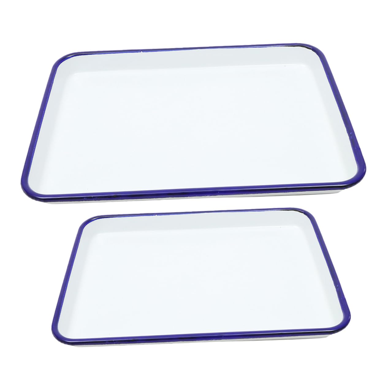 BIUDECO 2pcs Baking Trays 26x18cm 30x20cm Non-stick Wear-resistant Versatile Oven Pans for Restaurant