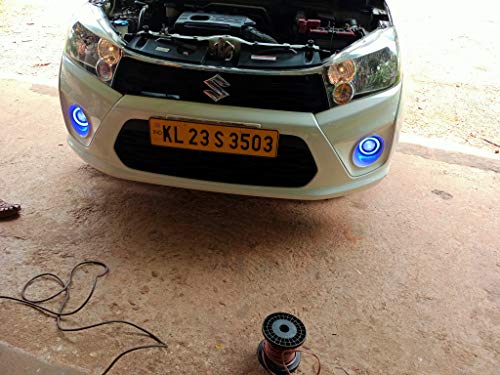 Image of 2 x 80mm 93 LED CCFL Headlight COB Angel Eyes Halo Ring Lamp (Blue)