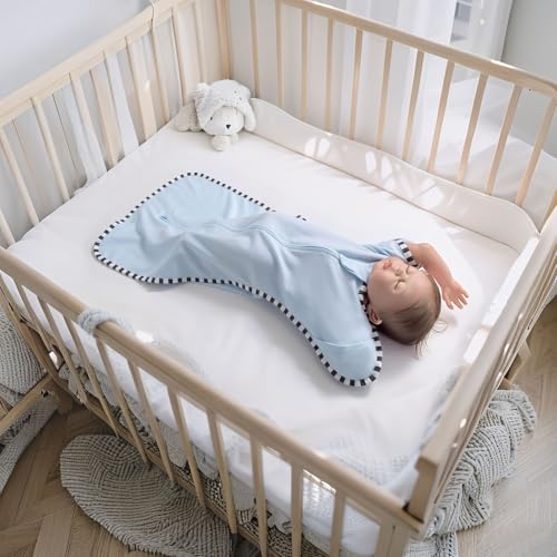 Image of Transition Swaddle, 2 Pack 100% Cotton Baby Sleep Sack | 2-Way Zipper Infant Arm Up Swaddle for Newborn Baby Boy Girl