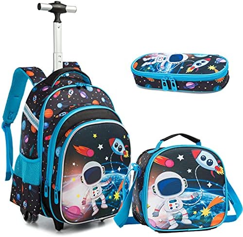 Egchescebo Mochilas con Ruedas para Niños con Carro, Mochila
