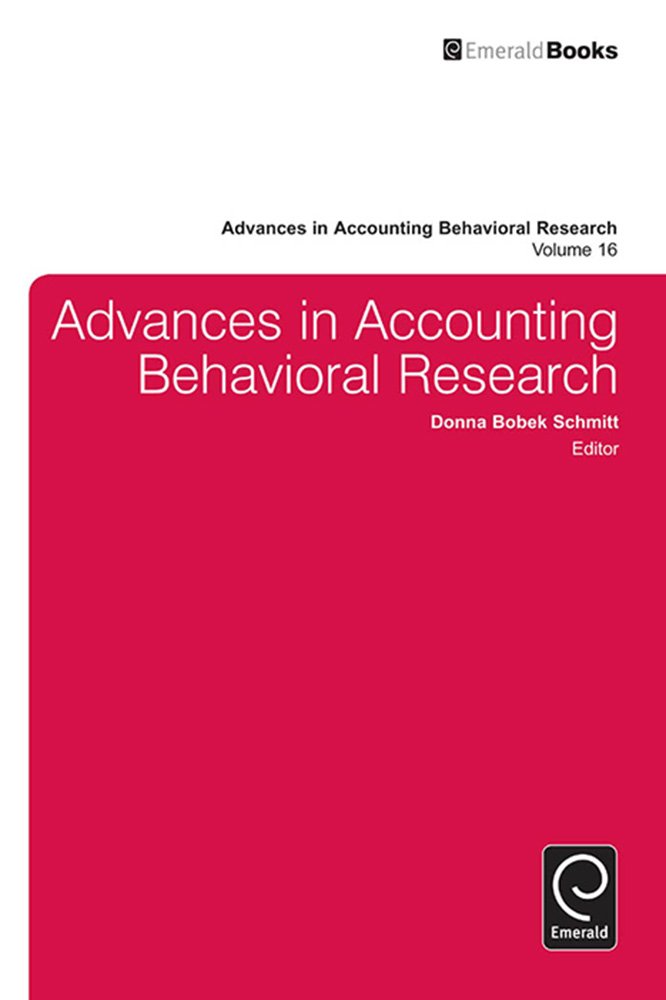 Advances in Accounting Behavioral Research,
