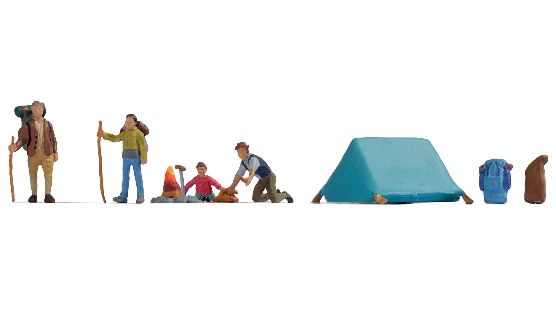 Camping (4) Figure Set Painted Noch 45876
