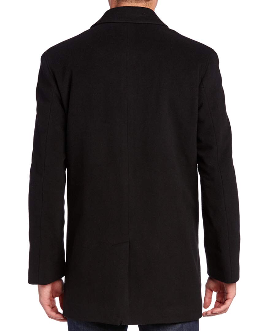 Cole Haan Men's Cashmere Blend Single Breasted Classic Coat With Shirt Collar