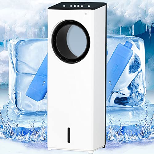 Enfriador de Aire Grande, 80/110W Climatizador Evaporativo, 4 en 1 Aire Acondicionado Humidificador Purificador de Aire Admirador, 3 Velocidades, Temporizador, Mando a Distancia, por Hogar Oficina