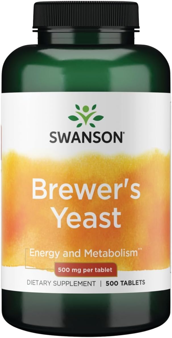 Swanson Brewer's Yeast B Complex Vitamin Formula, 500 mg, 500 Tablets