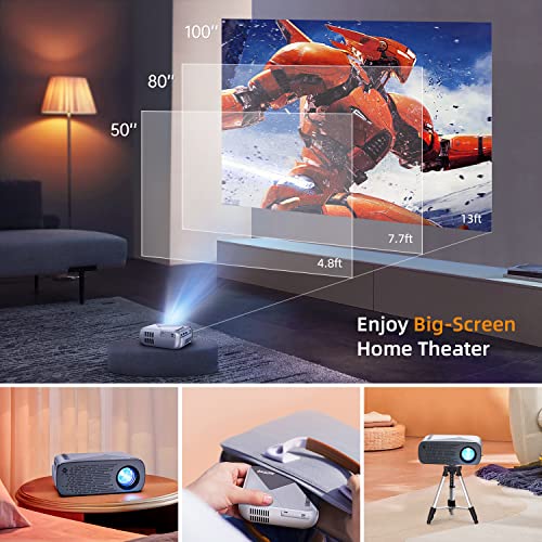 Mini-Projector-with-WiFi-Native-1080P-Projector-Supported-Portable-Outdoor-Movie-Projector-Home-Theater-Video-Projector-Compatible-with-TV-StickHDMIUSBPS4iOS-Android