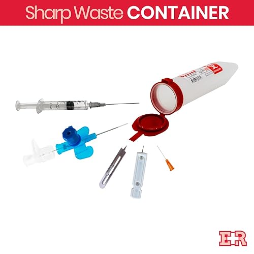 Miniatura 2 de Ever Ready First Aid Porta Sharps - Contenedor de objetos punzantes transportables con mecanismo de bloqueo, 24 unidades