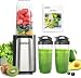 Ganiza Mixeur 900W, Mini Blender pour Smoothies, avec 3 Gourdes Portables (2×500ml+1×700ml), Lame à 4 Couteaux en Acier Inoxydable, Sans BPA, Blender Électrique pour Shakes, Smoothies