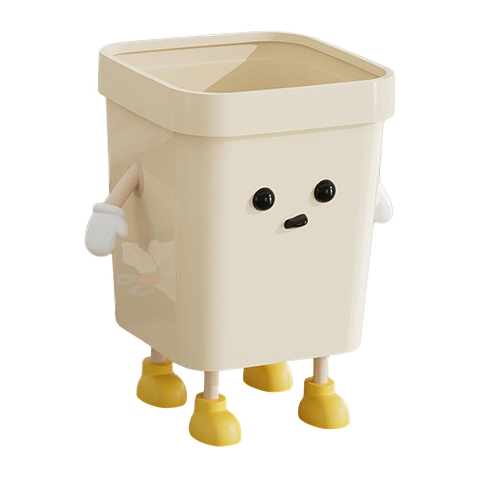 Creative Waste Bin, Niedlicher Cartoon Mülleimer mit offenem Deckel, Multifunktionaler Mülleimer für Büro, Schlafsaal, Wohnzimmer, Mittelgroß stehend stil b