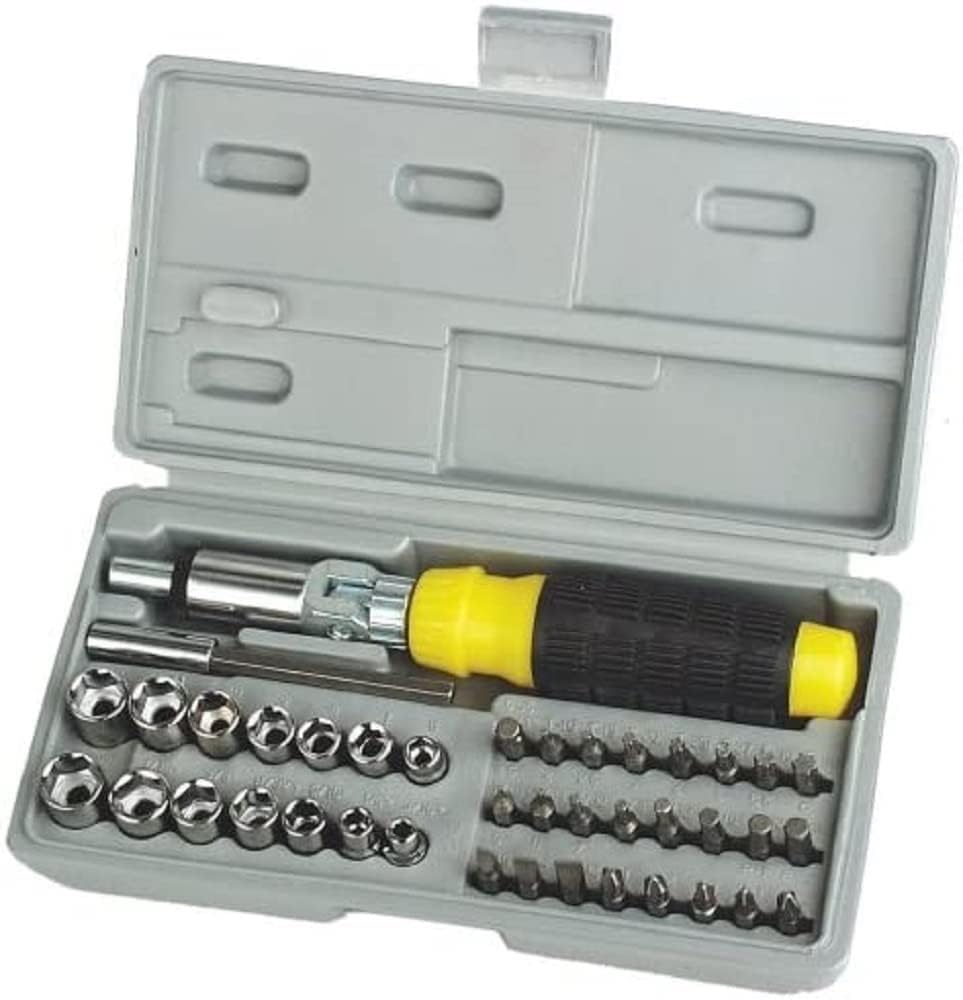 Mannesmann M29041 41-Piece Set of Socket Wrenches and Bits with 1/4 Inch / 0.635 cm Drive