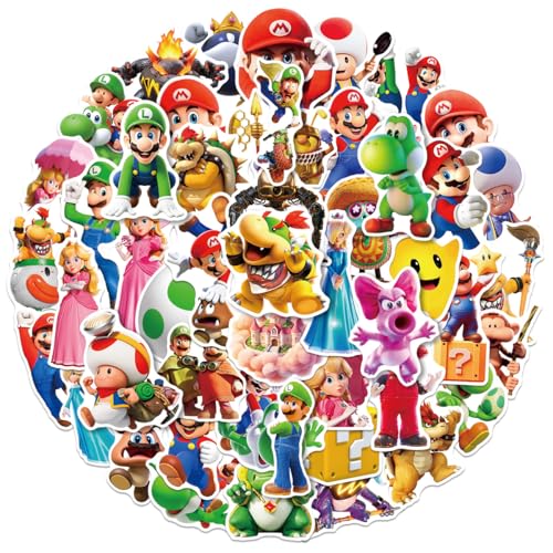 50PCS Game Stickers Hot Cartoon Vinyl Sticker for Water Bottle Laptop Phone Scrapbooking Journaling for Adults Teens for Party Supply Favor Decor (f)