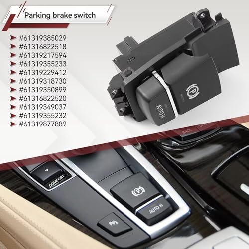 Bouton commutation commande stationnement frein à main voiture 61319385029