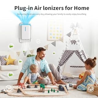 Air Ionizer Purifier for Home, Negative Ion Air Ionizers, Quiet Operation, Air Freshener for Bedroom, Office, Kitchen,Odor,Smoke Dust,Mini Air Purifier for Small Room (4 Pack)