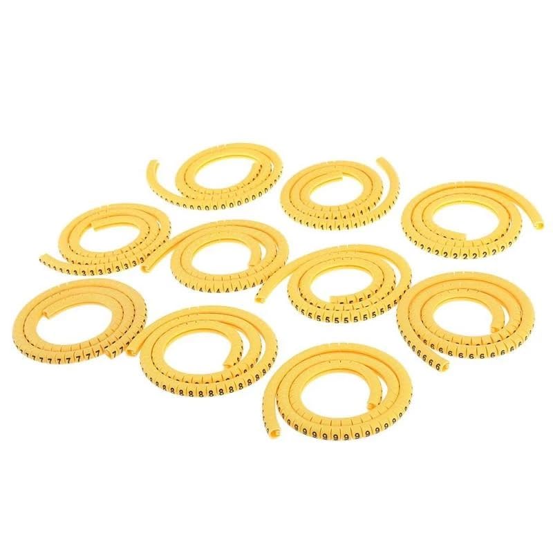 DECENT AIR SYSTEM® Cable Marker 0 to 9 Numbers Wire Spiral Wrapping PVC Ferrule (2.5mm² 0-9)-picture-31
