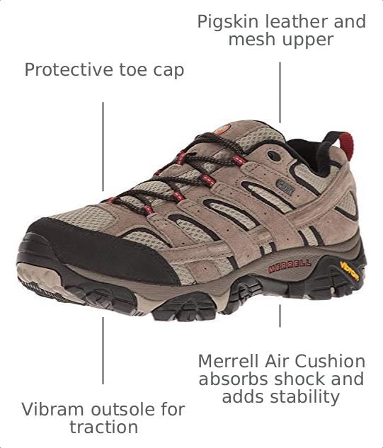 Image of Merrell Men's Moab 2 Vent Mid Hiking Boot | Hiking Shoes