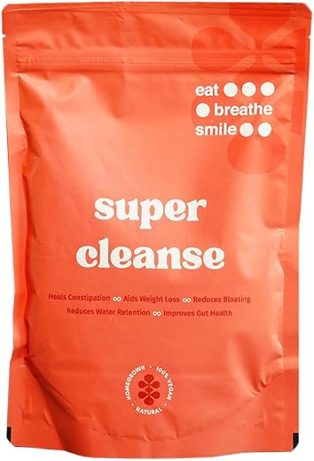 Eat Breathe Smile Super Cleanse | Gut Detox &amp; Digestive Health Supplement | Relieves Constipation, Bloating &amp; Water Retent