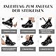 Grödel Steigeisen für Bergschuhe mit 19 Zähne Verdickte Schuhkrallen aus Edelstahl Anti-Rutsch Schuhspikes für Mann Frau Erwachsene Kinder Fit für Wandern Trail Running Trekking (Black,L)