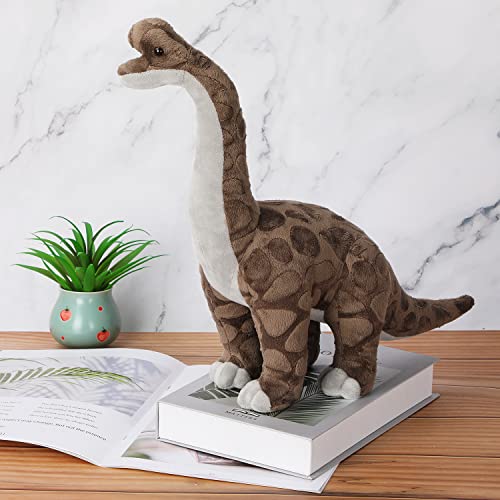 Brachiosaurus Plush Toy, Dinosaur Stuffed Animal Throw Plushie Pillow Doll, Soft Blue Fluffy Friend Hugging Cushion - Present For Every Age & Occasion #TOP4