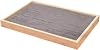 Trinket dish 100 Grids Rings Tray Jewelry Showcase Storage Organizer Display 35 * 24cm for Decor(Dark Gray Velvet)