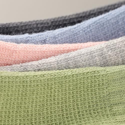 6 Pack Crew Socks for Women Men - Fashionable Strip Ribbed Cuffs Soft Luxe Wide Heel Smooth Flat Seam Toe Arch Support4