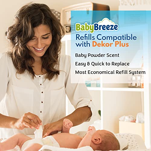 Image of Diaper Pail Refills Compatible with Dekor PLUS Diaper Pail 4 Refill Bags Holds 2320 Diapers - Strong, Durable Baby Powder Scented Refills Bags