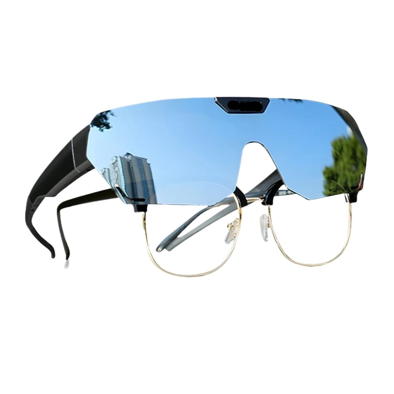 Lunette Cycliste Homme Lunettes de cyclisme photochromiques, lunettes soleil avec protection UV400 for la conduite, randonnée et le vélo