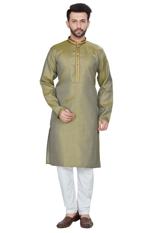 Image of BE ACTIVE Cotton Jacquard Blend Kurta for Men | Traditional and Elegant Design | Full Sleeve Kurta