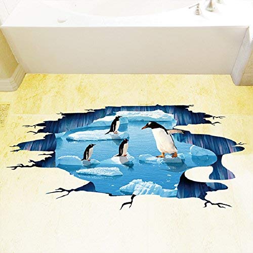 Autocollants imperméables 3D pour salle de bains et décoration de plancher