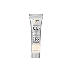 IT Cosmetics CC+ Cream Travel (Fair Ivory) - Natural Full Coverage Foundation With SPF 50+, Color Corrector & Anti-Aging Hydrating Serum, Hyaluronic Acid + Peptides, Up To 24H Wear - 0.4 fl oz