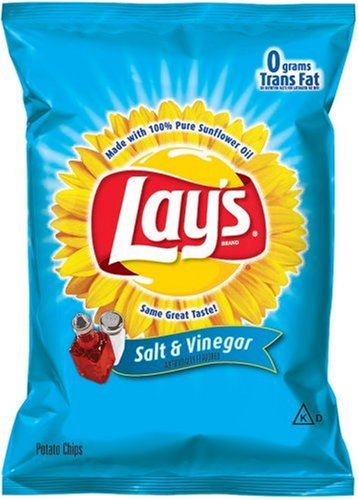 Potato Chips, Salt & Vinegar, 1.5-Ounce Large Single Serve Bags (Pack of 64)