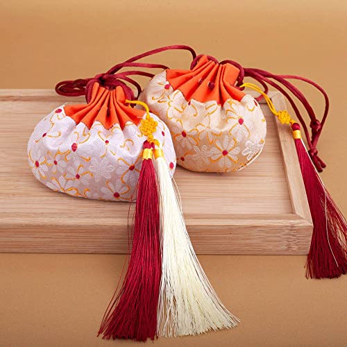 4 Bolsitas bordadas chinas para fragancias 8x10 cm miniatura 3