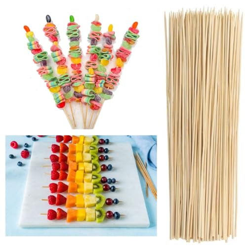 Image of Royals 200pc Bamboo Skewers for Barbeque Grilling Frying Sticks BBQ Skeweres Sticks Barbecue Sticks Tornado Potato Twister Spiral Sticks, 10inch