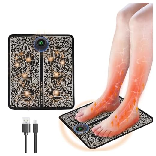 Masajeador de Pies Eléctrico Portátil Recargable, 8 Modos de Masaje y 19 Niveles de Intensidad - Alivio Duradero, Fácil de Usar, Mejora la Circulación Sanguínea