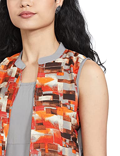 Image of ALC Creations Women's Faux Crepe Straight Kurti(ALC4056GREY Grey XS)