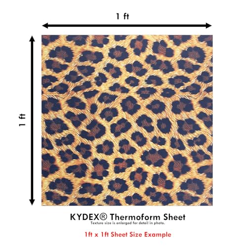 Image of KYDEX Thermoform Sheet - (P1 Texture) - (Infused Print) - (12in x 12in) - (Cat Fur #2) - (1 Sheet) - (for Holster Making & Hobby) - (USA Made)