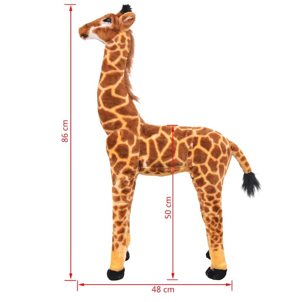 Mangloder Plüschtier Giraffe Stehend Braun Gelb XXL Kuscheltier Kinderspielzeug Weich und Strapazierfähig für Kinder ab 36 Monaten, Geschenk, Kinderzimmer, Reisebegleiter