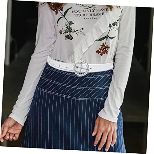 Adjustable Pearl Decorative Waist Belt for Women Transparent Skirt and Dress Accessory Lightweight Sash Belt with Rhinestone Detail Stylish Female Waistband for Suits and Coats2