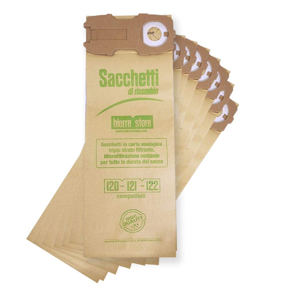 SACCA FILTRANTE SACCHETTI E SPAZZOLA CON RUOTE VORWERK FOLLETTO VK 120 121 122