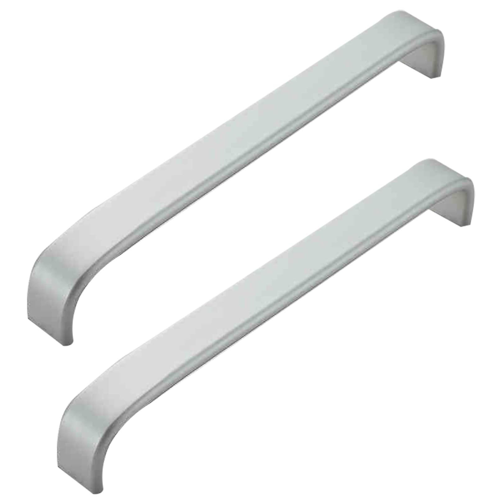 TYYCKJ 2 Pack Cabinet Door Pulls Aluminum Alloy Drawer Handles Silver Kitchen Pull Handles with Screws for Wardrobe Shoe Cabinet (Hole Distance 256mm)