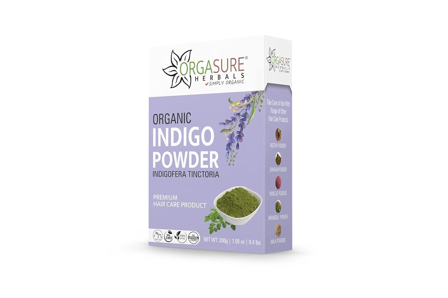 Indigo Powder for Black Hair | Herbal Hair Colour Dye | Indigo Dry Leaves Powder | Neel Patti Powder | (Indigofera Tinctoria) - 200gm